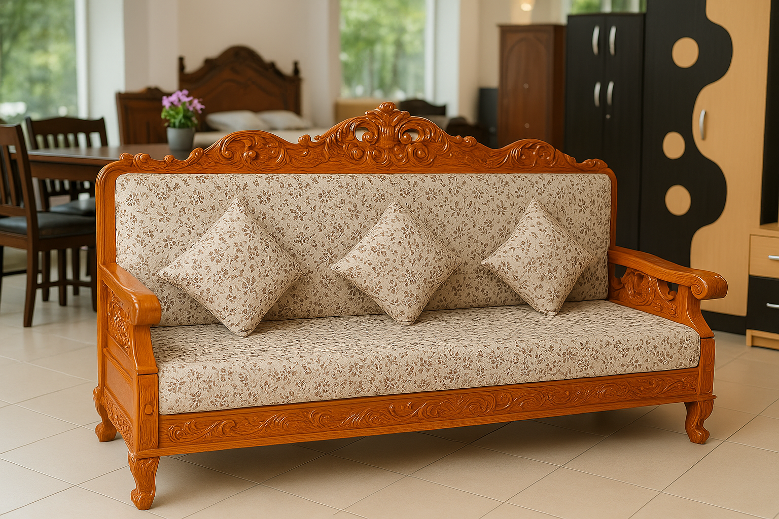 WOODEN SOFA
